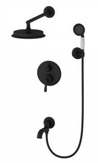 Душевой комплект Wonzon & Woghand Steam WW-88939008-MB чёрный матовый