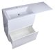 Тумба напольная под раковину Style Line "Даллас 140" СС-00002273 2 ящика, Люкс белая, PLUS под стиральную машинку