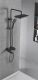 Душевая стойка Rose R1896H с термостатом чёрный матовый