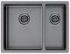 Мойка кухонная Paulmark Gerberg PM225944-GML левая воронёная сталь
