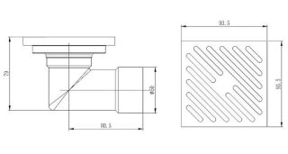Душевой трап Raglo R606.10.06 чёрный