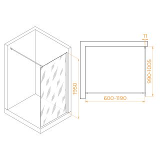 Душевая перегородка RGW WA-002W 35100210-15 100см белый