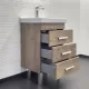 Тумба с раковиной Comforty Никосия 00-00018024 50 см дуб темный