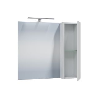 Зеркало-шкаф с подсветкой Санта Антарес 700519 70 см белый глянец