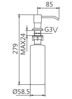 Дозатор для кухонной мойки Haiba HB403 хром