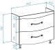 Тумба под раковину Bellezza Сесилия 105см белый 00000007093