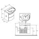 Раковина Ravak Rosa Comfort XJ8P11N0000 правый
