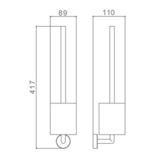 Ёршик настенный Raglo R320.10.33 медь
