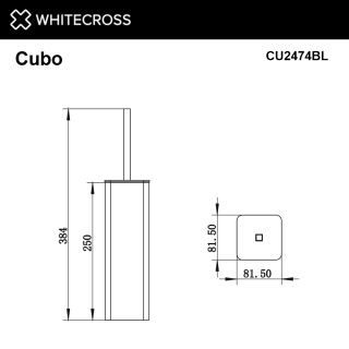 Ёршик напольный WHITECROSS Cubo CU2474GL золото