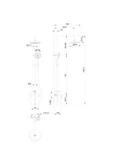 Душевая стойка Wonzon & Woghand Line WW-AE3354-BG брашированное золото