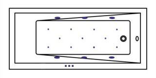 Гидромассажная ванна Whitecross Wave 0101.170070.100.RELAX.BR 170x70см Relax бронза