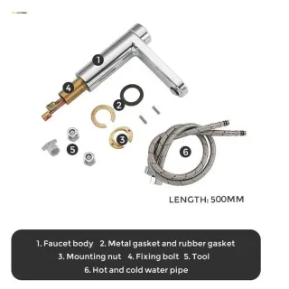 Смеситель для раковины Gappo G1095-1 хром