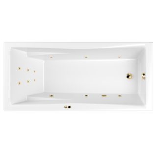 Гидромассажная ванна WHITECROSS Palace 0104.180080.100.LINE.GL 180x80 см Line золото