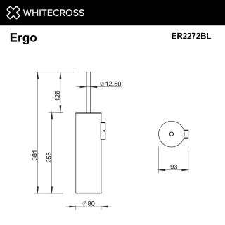 Ёршик подвесной WHITECROSS Ergo ER2272GLB брашированное золото