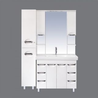 Зеркальный шкаф с подсветкой Misty София 100см белый