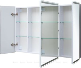 Зеркальный шкаф с подсветкой Aquanet Оптима 341429 120 см