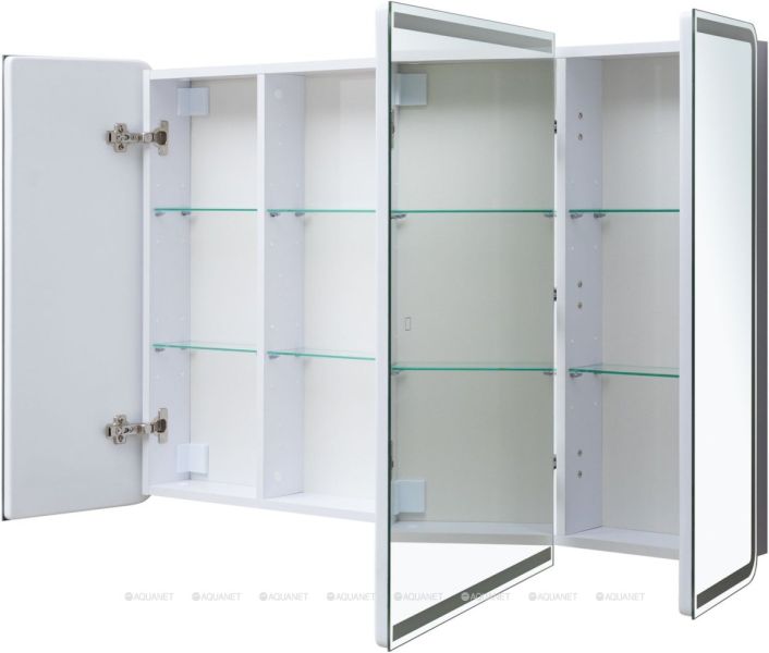 Зеркальный шкаф с подсветкой Aquanet Оптима 341429 120 см