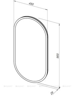 Зеркало с подсветкой Aquanet Монте 288969 45 см белый матовый