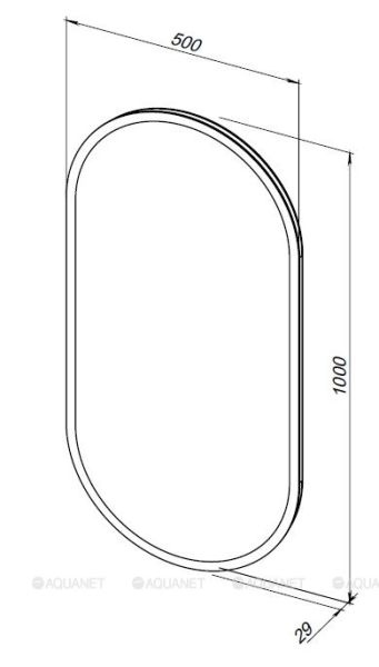 Зеркало с подсветкой Aquanet Монте 288970 50 см белый матовый
