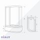 Душевой уголок с поддоном PARLY ZFM1201B L (120х80х195)