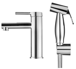 Смеситель для раковины Swedbe Diana 1060 с гигиенической лейкой хром