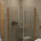 Душевой уголок на монопетле by Deonria U-80-79-6-T-GR 80x79см золото/прозрачный