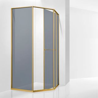 Душевой уголок RGW SV-82Gb "R" 33328299-36R 90x90 см брашированное золото