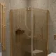 Душевой уголок на монопетле by Deonria U-80-79-6-BR-GM 80x79см золото/бронза