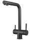 Смеситель для кухни Shevanik S468H с подключением фильтра чёрный